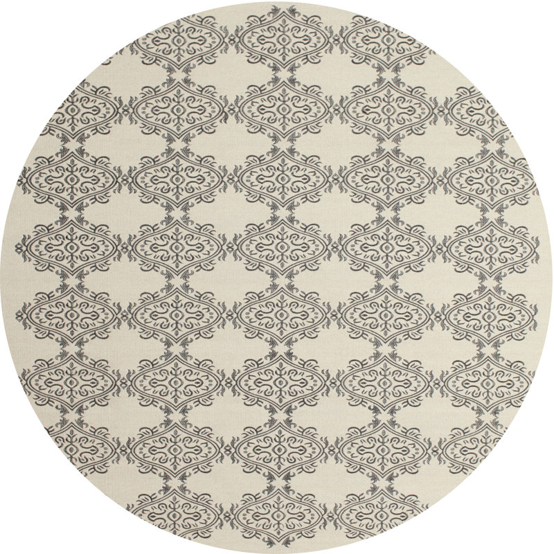 Tapis gris zone contemporaine, Rond 5 pi