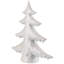 Décoration de table arbre de Noël brillant moucheté - 10 po - blanc
