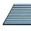 Tapis bleu à rayures horizontales lavable à la machine