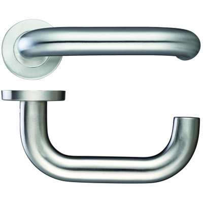 22Mm Return To Door Lever - Push On Rose - 52Mm Dia - Grade 201