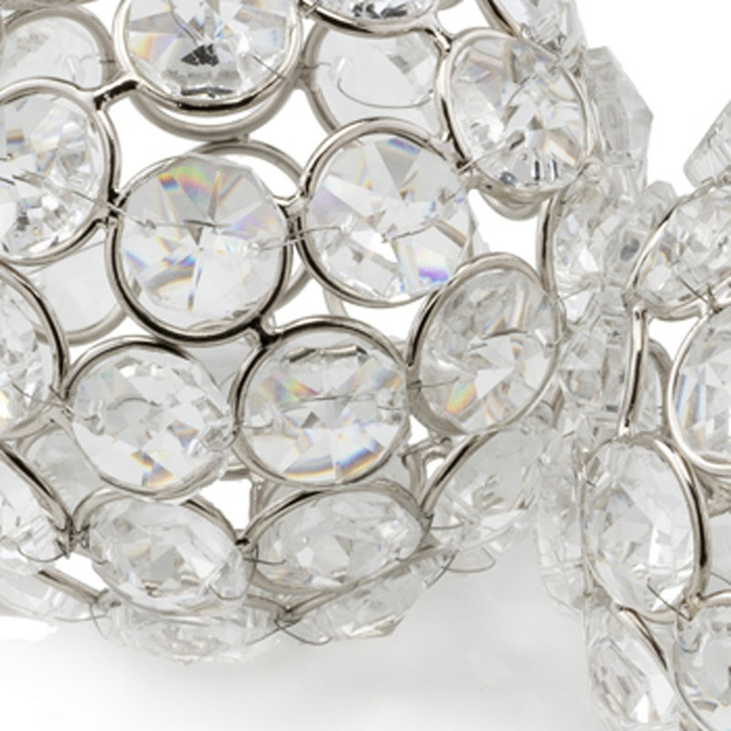 Kailyn Facetas Cristal Spheres, 4" H x 4" W x 4" D, Gold