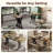 70.87'' Rectangle Dining Table For 6-8 People, Wooden Kitchen Table or Brown Tables with Metal Legs-1126592239