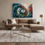 Art sportif sur toile bleue-349617987