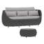Ensemble de 2 pièces de canapé d'extérieur en aluminium thermolaqué avec table basse-805158883-789548682-789548730