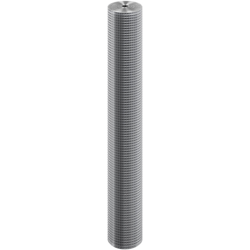 Rouleau de maille métallique en acier galvanisé trempé à chaud de calibre 19 de 48 po x 50 pi 1 pièce argenté de calibre 19