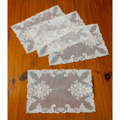 Alfreda Polyester Floral Rectangle Placemat