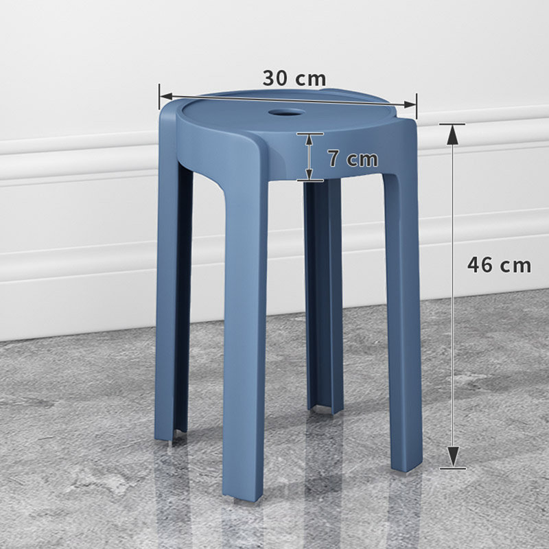 Paquet de 6 tabourets empilables en plastique de 18 pouces