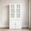 Vitrine polyvalente avec portes en verre doubles pour la maison et les espaces de travail