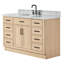 Meuble-lavabo simple en bois massif 54 po avec lavabo en marbre Carrara de 1,5 po Thornaby-1440521707-1419856127