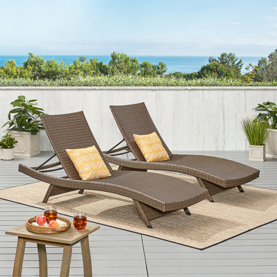 Les chaises de patio en osier résistantes aux intempéries avec dossier réglable et accoudoirs confortables sont parfaites pour la détente en plein air.
