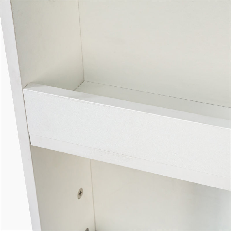 70.9'' H X 11.8'' W Standard Bookcase With 3 Drawers, White