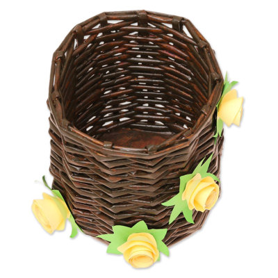 Panier en carton de gloire floral