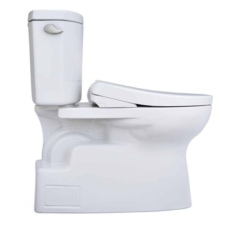 Vespin® II 1.28 GPF Elongated Floor Mounted Two-Piece Toilet (S7 Bidet Seat Included) with Auto Flush