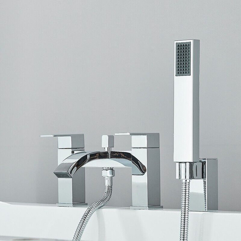 Aiysha 2 Handle Deck Waterfall Faucet Bath Filler with Diverter