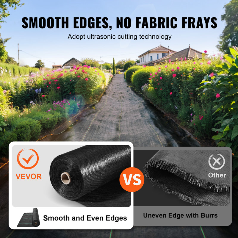 Heavy Duty Black Polypropylene Weed Barrier Fabric Roll