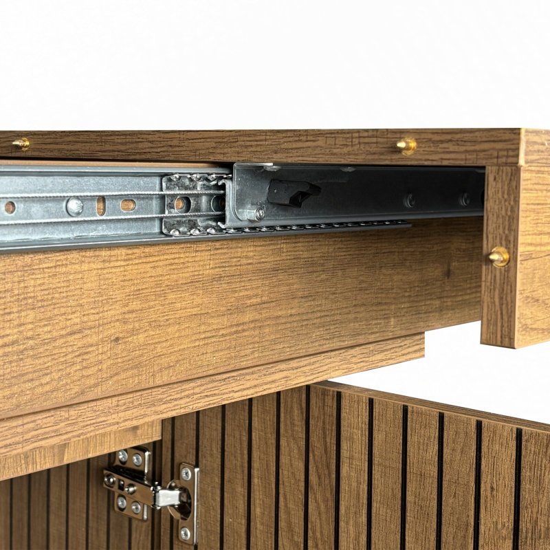 Expandable Dining Table with Storage Cabinet