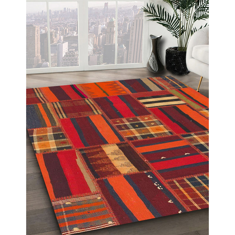 Abstract Indoor Rug, Square 7'