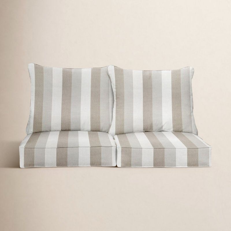 Coussin de siège / dossier Arline Sunbrella, Rayures directionnelles Sunbrella®, L 27 po x P 27 po