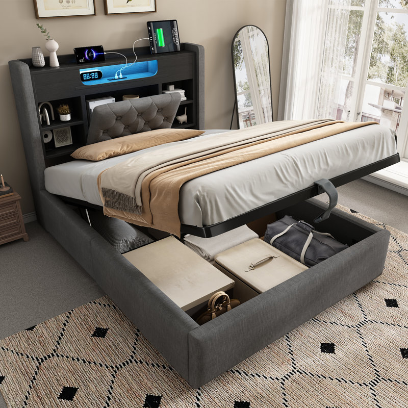 Bed, Double (4'6), Grey