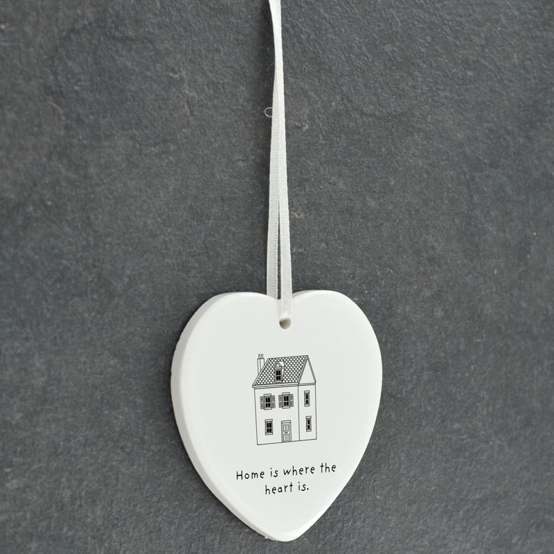 Home Is Where The Heart Is Heart Shaped Ceramic Ornament