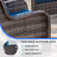 Canapé trois places + deux chaises pivotantes + deux repose-pieds + une table d'appoint-277398821