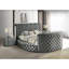 Oval Nightstand with Tempered Glass Top and Two Storage Drawers for Elegant Bedrooms-1351858247