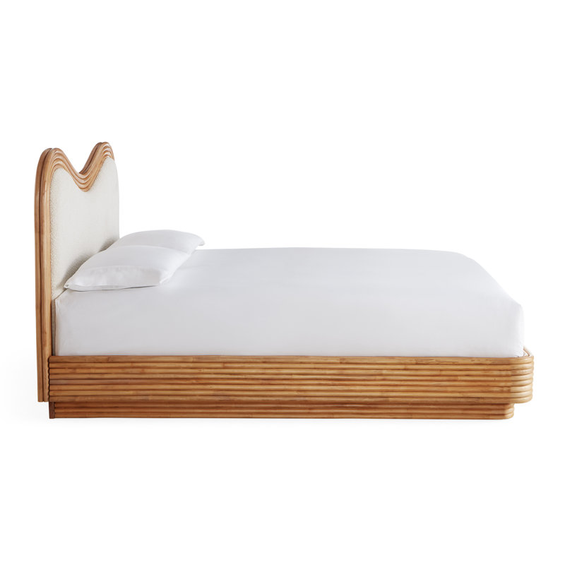 Riviera Upholstered Queen Scalloped Bed