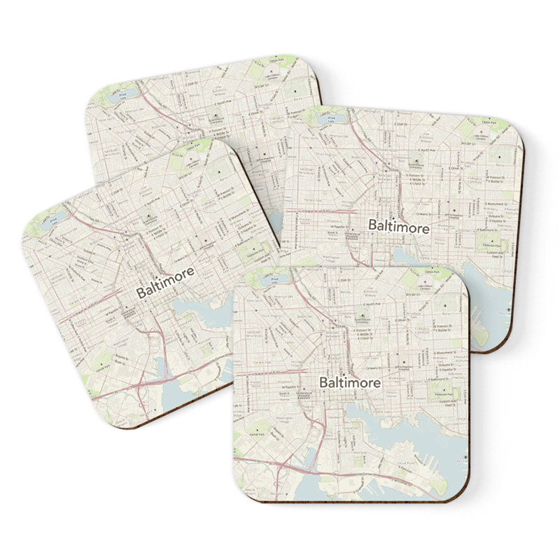 Sous-verre carte des États-Unis, Baltimore