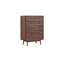 Commode d'appoint avec rangement en noyer noir