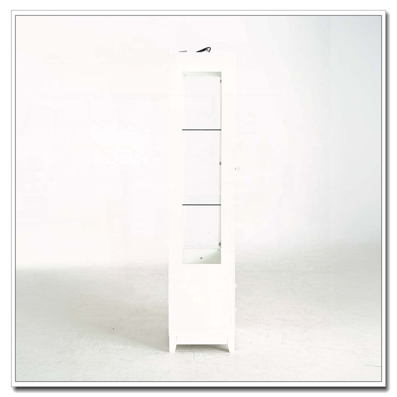 Vitrine rembourrée avec plafonnier réglable à DEL