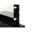 Meuble-lavabo 3 pièces en noir avec miroir éclairé, 5 poignées brillantes et tiroirs ronds de style tabouret pivotant, style cristal, miroir pour la chambre à coucher