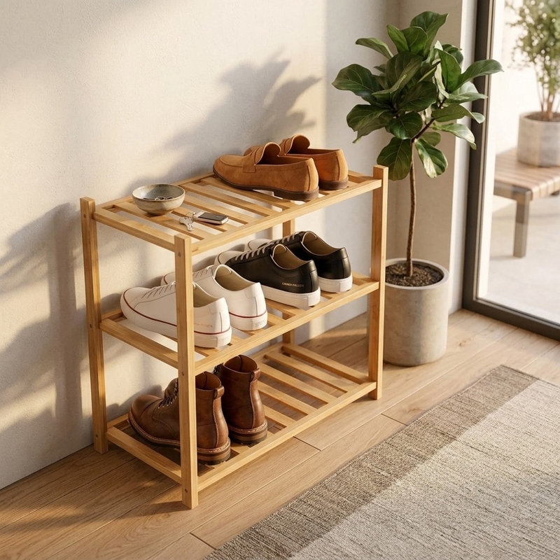 6 Pair Shoe Rack