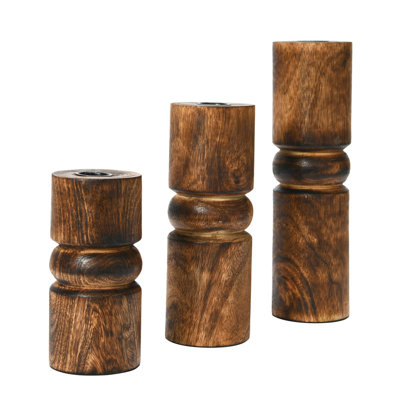 Solid Wood Tabletop Candlestick