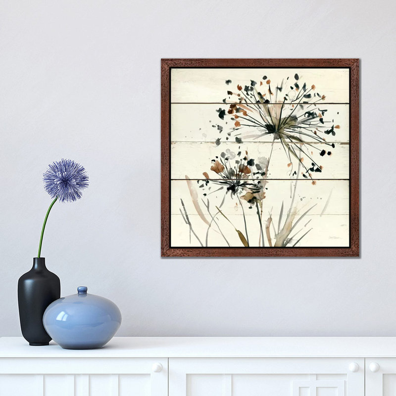Nature's Lace I by Carol Robinson - Floater Frame Painting on Canvas, Brown, 45.72 cm H x 45.72 cm W