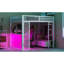 Lit mezzanine pleine grandeur en métal avec rangement à DEL, bureau, garde-robe et 3 tiroirs, blanc - taille de rangement essentielle pour chambre à coucher moderne, choix de qualité de vie