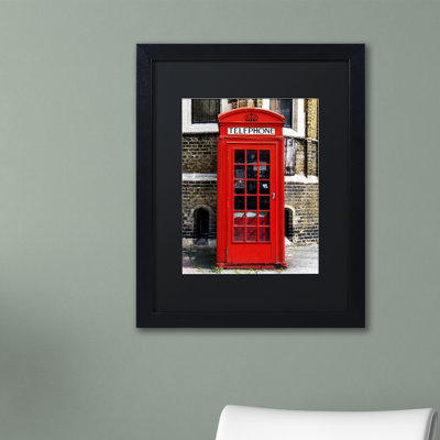 « english phone stand london », reproduction de photo encadrée
