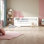Lit de jour simple en bois avec couchette et garde-corps