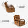 Fauteuil inclinable oscillant standard en cuir véritable de 29 po de largeur Azilda