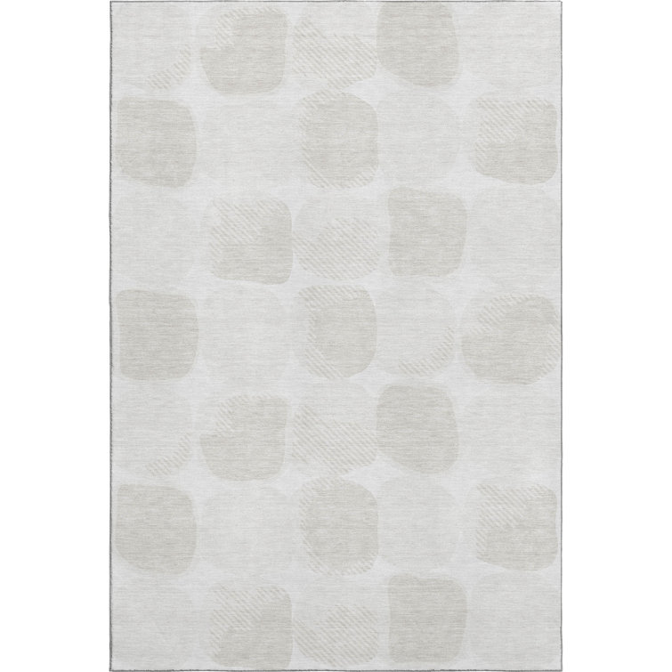 Premium Machine Washable Prisco Ivory Rug