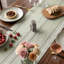 Chemin de table tressé en lin et coton ajouré, style ferme, 33 x 229 cm, ensemble de 2 ou 3, vert, pour la décoration de table à manger, mariage, fêtes et décoration de cuisine.-133712981-133712982