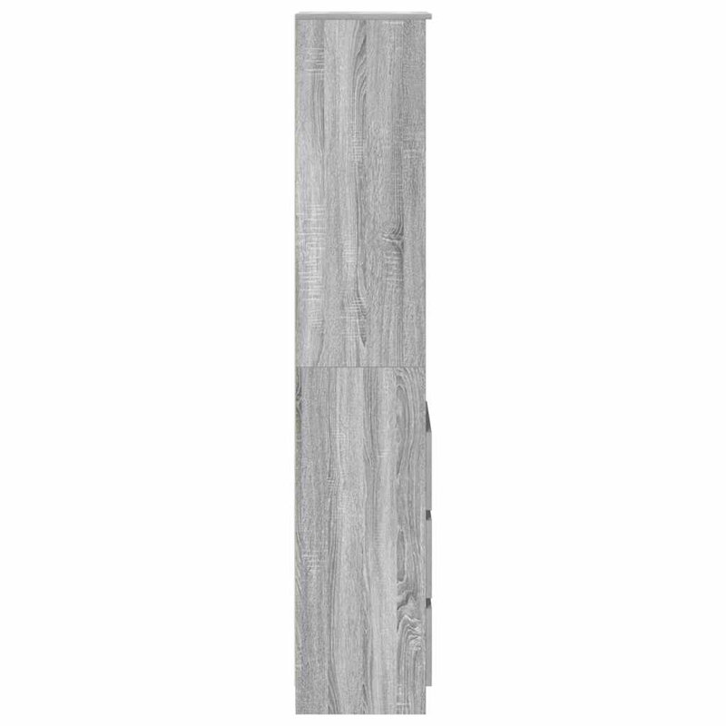 Highboard 37.5X35x180 Cm Engineered Wood, Grey Sonoma