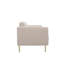 Velours côtelé moderne avec profondeur d'assise de 22,85 po et hauteur de 17,7 po, offrant un soutien ergonomique, pour les espaces de vie compacts, beige, d'une largeur de 59,1 po, avec des lignes épurées