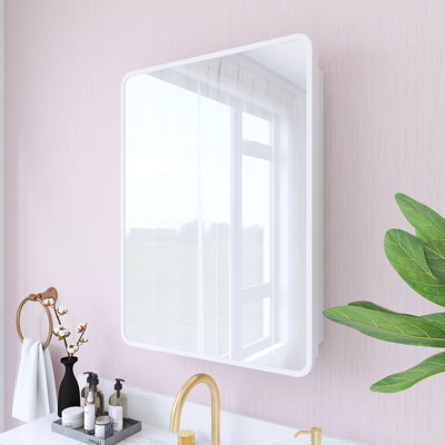 Rectangular Recessed Or Surface Mount Framed Medicine Cabinet Mirror