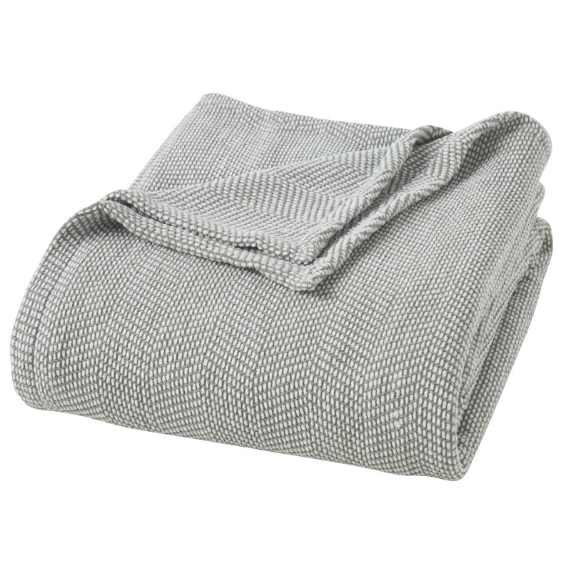 Couverture en coton Maya Chenille, Lit simple, Tanné