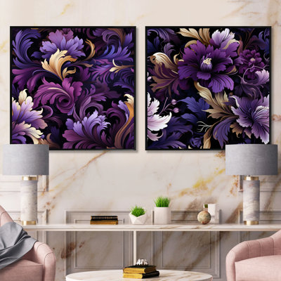 Lowestoft - Floral & Botanical Square Collage Set Of 2