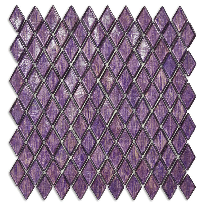 Rodolite 7/8" x 1-5/8" Diamond Glass Mosaic
