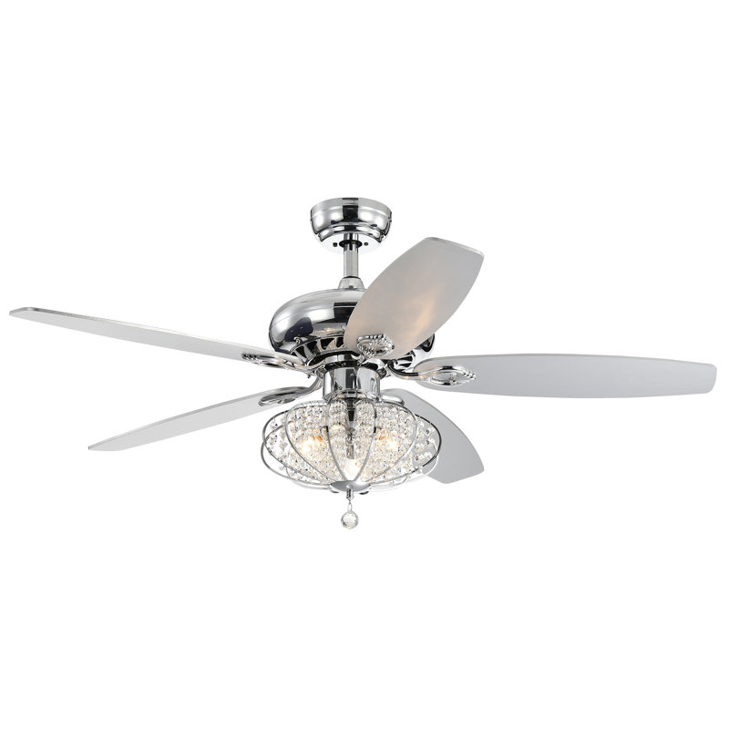 Ventilateur de plafond 52 pales en cristal 52 po avec télécommande et ensemble d'éclairage inclus Warburton