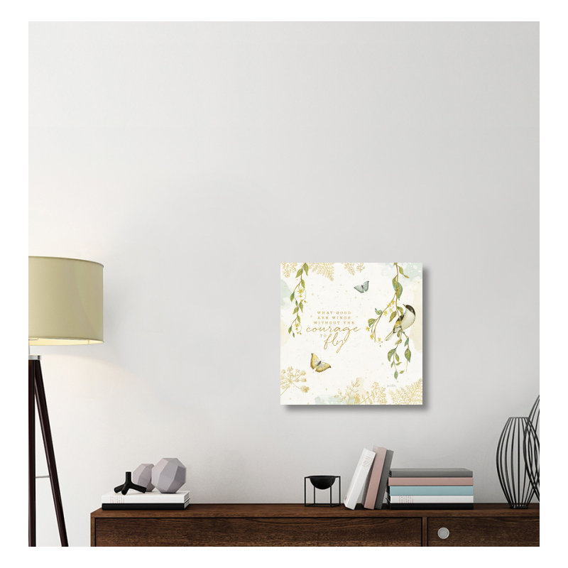 «Natures Wisdom III» par Katie pertiet - art textuel sur toile tendue, H 24 po x l 24 po x P 1,5 po