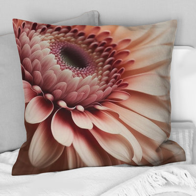 Pink Gerbera Flowers IV - Gerbera Printed Throw Pillow