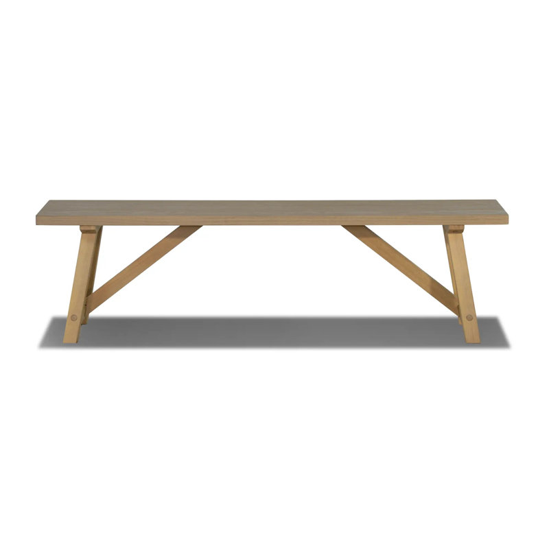 Cascais Dining Bench with Farmhouse Base, Blonde Oak